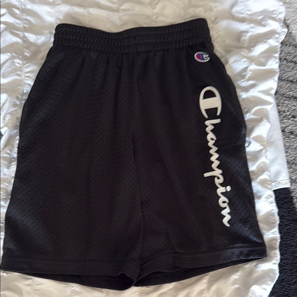 Champion Black Athletic Shorts with Elastic Waistband